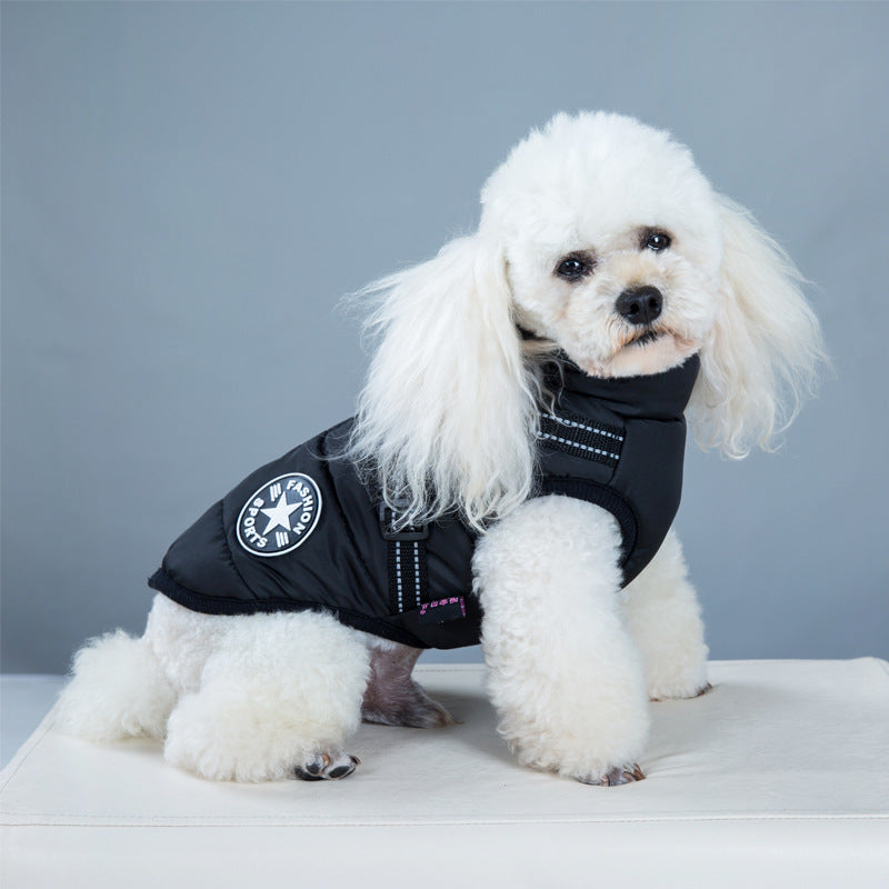 Waterproof Dog Clothes Winter Dog Coat With Harness Warm Pet Clothing Big Dog Jacket Chihuahua Labrador Coat Costume - petshop4ever.com