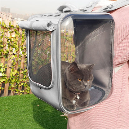 Pet Cat Carrier Backpack Breathable Cat Travel Outdoor Shoulder Bag For Small Dogs Cats Portable Packaging Carrying Pet Supplies - petshop4ever.com